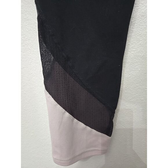 Athleta Colorblock Salutation Tight Womens‎ Size S Leggings Black Mesh - Picture 3 of 8